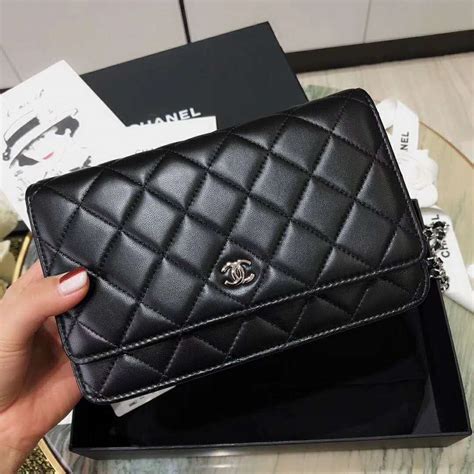 black chanel wallet|Chanel classic wallet black.